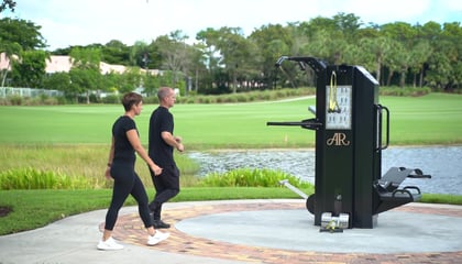 Customized High-End Outdoor Gym At Exclusive Florida Country Club